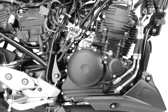 Yamaha FZ 25 engine and transmission