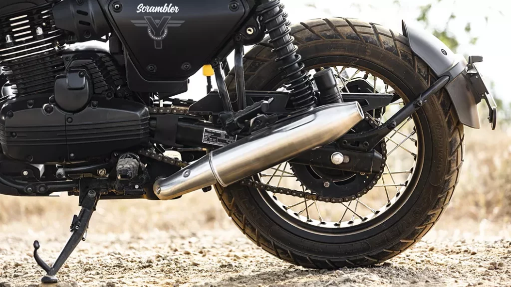 suspension of Yezdi Scrambler