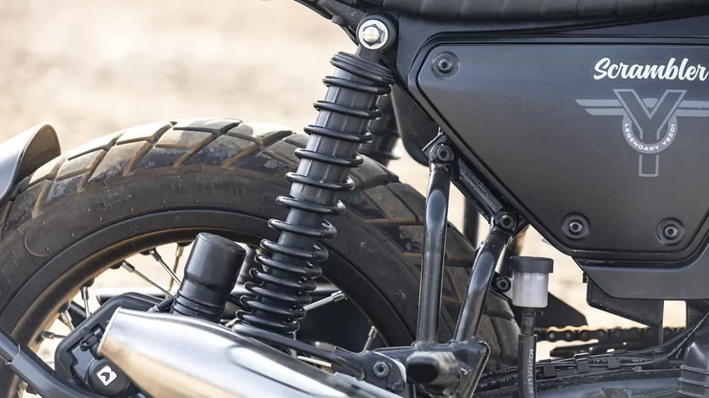 Yezdi Scrambler suspension