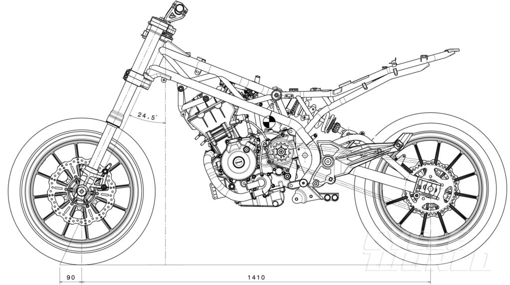 Benelli TNT 300 chassis