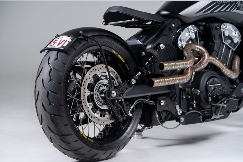 tyres and brakes of Indian Scout Bobber